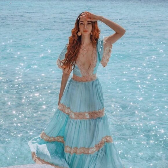 RARE Spell and the Gypsy ocean gown in Seafoam // XS